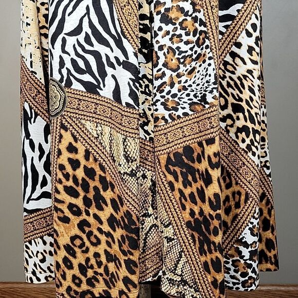 NWOT Attitudes by Renee Regular Duster & Sleeveless Maxi Dress Set Sz XXS - Picture 5 of 16